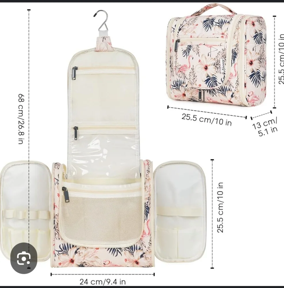 Floral Hanging Toiletry Bag